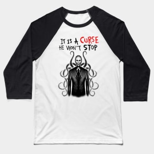 Trapped in the Curse of Slender Man: A Never-Ending Nightmare Baseball T-Shirt